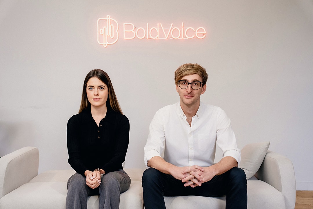 BoldVoice founders Anada Lakra and Ilya Usorov