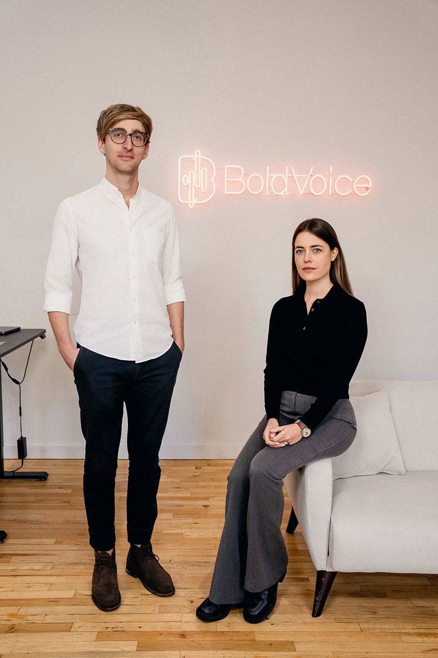 BoldVoice founders Anada Lakra and Ilya Usorov